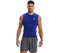 Under Armour Men's HeatGear Compression Sleeveless T-Shirt, Royal Blue (400)/White, XL