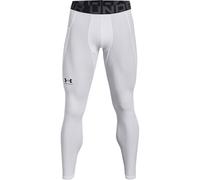 Under Armour Men's HeatGear Leggings, White (100)/Black, Medium Tall