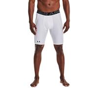 Under Armour Men's HeatGear Long Shorts, (101) White / / Black, Large
