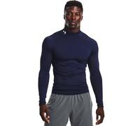 Under Armour Men's HeatGear Mock Long Sleeve T-Shirt, (410) / Midnight Navy/White, L