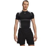 Under Armour HeatGear Elite Compression Short Sleeve T-Shirt Black Grey - XL