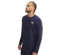 Under Armour Mens Icon Fleece Crew Taping Sweatshirt Navy/White S