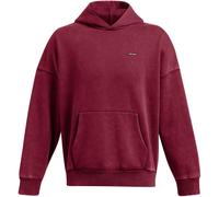 Under Armour Mens Icon Hooded Neck Long Sleeve Drop Shoulder Top in Red - Size Medium