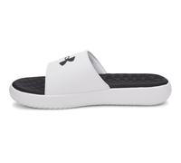 Under Armour Men's Ignite Pro 8 Fixed Band Slides Sandal, (100) White/White/Black, 11