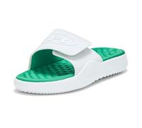 Under Armour Men's Ignite Pro 8 Slide Sandal, (023) Distant Gray/Team Kelly Green/White, 9 UK