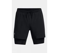 UNDER ARMOUR Men's Running Launch 5 Inch 2-In-1 Shorts - Black/Reflective, Black / Black / Reflective, Size S, Men Black / Black / Reflective