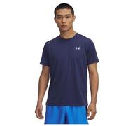 Under Armour Men's Launch Short Sleeve, Soft and Lightweight Men's T-Shirt, Essential Running Top with Reflective Detailing for Visibility,Washed Navy / / Reflective,SM