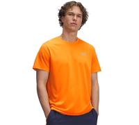 Under Armour Men's Launch Short Sleeve, Soft and Lightweight Men's T-Shirt, Essential Running Top with Reflective Detailing for Visibility,Squad Orange / / Reflective,XS