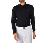 Under Armour Mens Perf Long Sleeve Polo Shirt Black/Grey M
