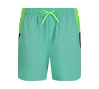 Under Armour Men's Comfort Swim Trunks, Shorts with Drawstring Closure & Full Elastic Waistband, Color Block Prism Green, Large