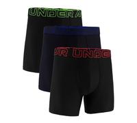 Under Armour Mens Men's UA Performance Tech™ 6" 3-Pack Boxerjock® Underwear, Black/Black/Black, XXL