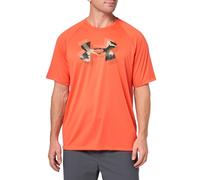 Under Armour Mens Men's UA Tech Print Fill T-Shirt UA M TECH Print Fill SS, Fire / / Baroque Green, L
