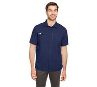 Under Armour - Mens Motivator Coach's Button Up Shirt, Color Midnight Navy (410), Size: XX-Large