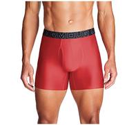 Under Armour Men's Multi-Pack Performance Tech Boxerjock Brief, 6" Inseam, All-Day Comfort & Soft Boxer, Red Heather Solid 3 Pack, XL (Pack of 3)