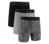 Under Armour Men's Multi-Pack Performance Tech Boxerjock Brief, 6" Inseam, All-Day Comfort & Soft Boxer, Steel Logo Print, Pack of 3, 3XL
