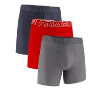 Under Armour mens Multi-pack Performance Tech Boxerjock Brief, 6" Inseam, All-day Comfort & Soft, Red/Gray/Titan, L