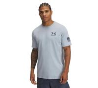 Under Armour Mens New Freedom Banner T-Shirt, (465) Harbor Blue / / Downpour Gray, Large