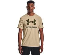 Under Armour Men's New Freedom Logo T-Shirt, Desert Sand (290)/Marine Od Green, Medium