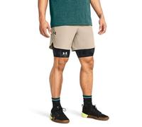 Under Armour Mens Peak Woven Shorts Taupe/Black S
