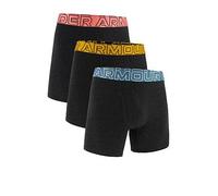 UNDER ARMOUR Mens Peformance Cotton 6 Inch 3 Pack Boxers, Black, Size M, Men Black
