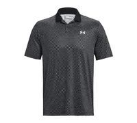 Under Armour Mens Perf Printed Polo Shirt Black/Grey L