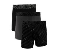 Under Armour Men's 3-Pack Performance Cotton Boxer Brief, 6" Inseam - Breathable, Moisture Wicking, Soft Touch, All-Day Comfort - Print/Solid