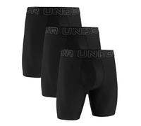 Under Armour Men's Performance Tech 9" 3 Pack Solid Boxer Briefs, Black, L