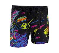 Under Armour Men's Performance Tech Mesh Print, 6" Inseam Boxer Brief, Multi Sport Mountain Dew-Single, M