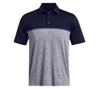 Under Armour Mens Playoff 3.0 Stripe Polo Shirt (3XL) (Midnight Navy/Royal Blue/Midnight Navy)