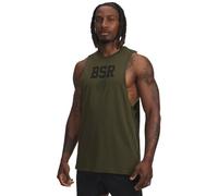 Under Armour Mens Project Rock Blood Sweat Respect Tank, (308) Expedition Green / / Black, XL