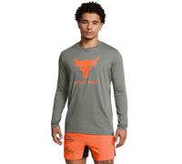 Under Armour Men's Project Rock Brahma Bull Long Sleeve, (709) Clay Green / / Team Orange, Large