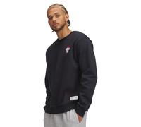 Under Armour Men's Project Rock Red One Sleighin Gains Crew Neck Sweatshirt, (001) Black / / White, XL