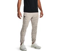 Under Armour Men's Project Rock Terry Joggers (Onyx White/Black - 112, 3X-Large)