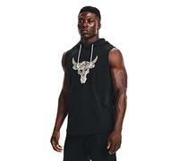 Under Armour Men's Project Rock Terry Sleeveless Hoodie (Large) Black