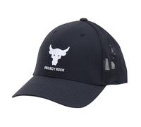 Under Armour Men's Project Rock Trucker Hat, (003) Black / / White, One size