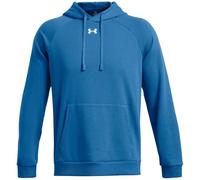 Under Armour Mens Rival Fitted Fleece Hoodie Hoody Top Photon Blue/White L