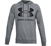 Under Armour Men's Rival Fleece Big Logo Hd T Shirt, Pitch Gray Light Heather Black (012), S UK
