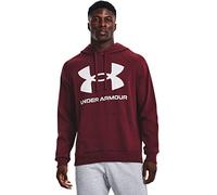 Under Armour Mens Fleeced Logo Hoodie Maroon/White M