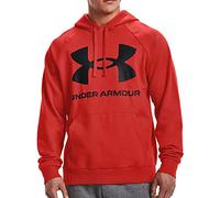 Under Armour Men's Rival Fleece Big Logo Hoodie, Radiant Red (839)/Black, L