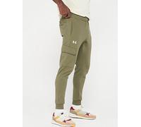UNDER ARMOUR Mens Rival Fleece Cargo Jogger - Green/white, Marine Od Green / / White, Size M, Men Marine Od Green / / White