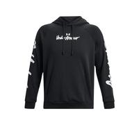 Under Armour Mens Rival Fleece Graphic Hoodie Hoody Top Black/White L