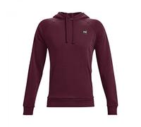 Under Armour Men's Rival Fleece Hoodie , Dark Maroon (601)/Onyx White , Small