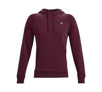 Under Armour Men's Rival Fleece Hoodie Sweatshirt, Dark Maroon (601)/Onyx White, L