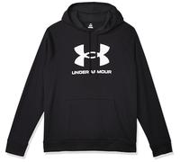 Under Armour Men's Rival Fleece Logo Hoodie, (001) Black / / White, XXL/Tall