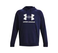 Under Armour Men's Rival Fleece Logo Hoodie, (410) Midnight Navy / / White, 4XL Tall