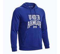 Under Armour Mens Rival Hoodie Medium Blue French Terry Kangaroo Pocket Pullover