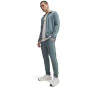 Under Armour Men's Rival Knit Tracksuit, Comfortable and Fast-Drying Top and Jogging Bottoms with Pockets, Men's Tracksuit for Training and Casual Wear,Jasper Blue/Serpentine/Serpentine,SM