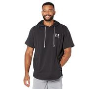 Under Armour Rival Terry Logo Short Sleeve Hoodie Black White - S