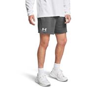 Under Armour Men's Rival Terry 6in Short, Lightweight Men's Gym Gear for Training and Warm Ups, Versatile Sports Shorts with Pockets,Castlerock / / Onyx White,LG