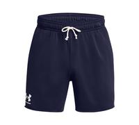 Under Armour Men's Rival Terry 6in Short, Lightweight Men's Gym Gear for Training and Warm Ups, Versatile Sports Shorts with Pockets,Midnight Navy / / Onyx White,XL